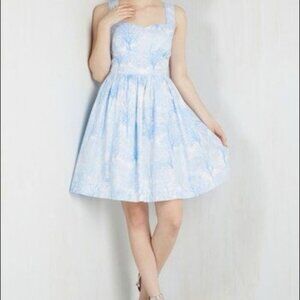 NWOT ModCloth snowfall blue shimmer dress​​​​​​​